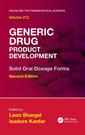 Couverture de l'ouvrage Generic Drug Product Development