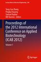 Couverture de l'ouvrage Proceedings of the 2012 International Conference on Applied Biotechnology (ICAB 2012)