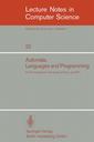 Couverture de l'ouvrage Automata, Languages and Programming