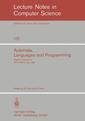 Couverture de l'ouvrage Automata, Languages and Programming