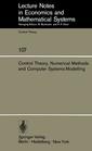 Couverture de l'ouvrage Control Theory, Numerical Methods and Computer Systems Modelling