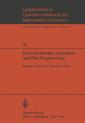 Couverture de l'ouvrage Economic Models, Estimation and Risk Programming: Essays in Honor of Gerhard Tintner