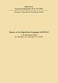 Couverture de l'ouvrage Report of Algorithmic Language ALGOL 68