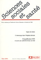 Couverture de l'ouvrage Revue sciences sociales et santé - Vol 32 - N°1/ mars 2014
