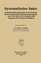 Couverture de l'ouvrage Systematischer Index
