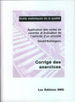Couverture de l'ouvrage Application des cartes de contrôle et évaluation de l'aptitude d'un procédé