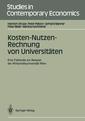 Couverture de l'ouvrage Kosten-Nutzen-Rechnung von Universitäten