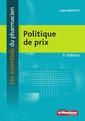 Couverture de l'ouvrage POLITIQUE DE PRIX 5E ED