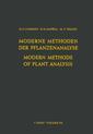 Couverture de l'ouvrage Modern Methods of Plant Analysis / Moderne Methoden der Pflanzenanalyse