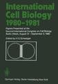 Couverture de l'ouvrage International Cell Biology 1980-1981