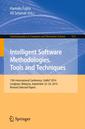 Couverture de l'ouvrage Intelligent Software Methodologies, Tools and Techniques