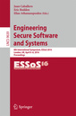Couverture de l'ouvrage Engineering Secure Software and Systems