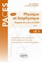 Couverture de l'ouvrage UE3 - Physique et Biophysique. Rappels de cours et QCM 2e édition