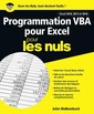 Couverture de l'ouvrage Programmation VBA pour Excel 2010 et 2013 pour les Nuls
