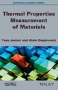 Couverture de l'ouvrage Thermal Properties Measurement of Materials