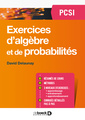 Couverture de l'ouvrage Exercices d'algèbre et de probabilités PCSI