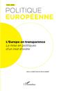 Couverture de l'ouvrage L'Europe en transparence