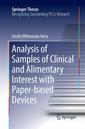 Couverture de l'ouvrage Analysis of Samples of Clinical and Alimentary Interest with Paper-based Devices