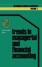Couverture de l'ouvrage Trends in managerial and financial accounting
