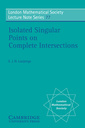 Couverture de l'ouvrage Isolated Singular Points on Complete Intersections