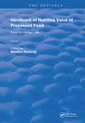 Couverture de l'ouvrage Handbook of Nutritive Value of Processed Food