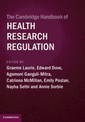 Couverture de l'ouvrage The Cambridge Handbook of Health Research Regulation