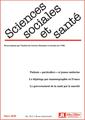 Couverture de l'ouvrage Revue Sciences Sociales et Santé. Vol. 38 - N°1 Mars 2020