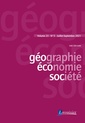 Couverture de l'ouvrage Géographie, économie, société Volume 23 N° 3_ Juillet-Septembre 2021