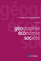 Couverture de l'ouvrage Géographie, économie, société Volume 24 N° 1_ Janvier-Mars 2022