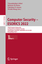 Couverture de l'ouvrage Computer Security - ESORICS 2022