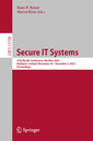 Couverture de l'ouvrage Secure IT Systems
