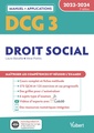 Couverture de l'ouvrage DCG 3 - Droit social : Manuel et Applications 2023-2024