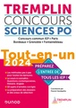 Couverture de l'ouvrage Tremplin Concours Sciences Po Tout-en-un 2024