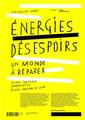 Couverture de l'ouvrage Energies DEsespoir, un monde A rEparer /franCais