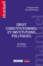 Couverture de l'ouvrage Droit constitutionnel et institutions politiques