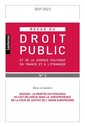 Couverture de l'ouvrage Revue du droit public et de la science politique en France et à l'étranger N°3-2023