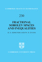 Couverture de l'ouvrage Fractional Sobolev Spaces and Inequalities