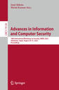 Couverture de l'ouvrage Advances in Information and Computer Security