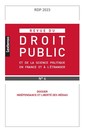 Couverture de l'ouvrage Revue du droit public et de la science politique en France et à l'étranger 6-2023