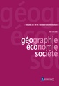 Couverture de l'ouvrage Géographie, économie, société Volume 25 N° 4_ Octobre-Décembre 2023