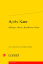 Couverture de l'ouvrage Après Kant