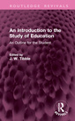 Couverture de l'ouvrage An Introduction to the Study of Education