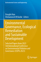 Couverture de l'ouvrage Environmental Governance, Ecological Remediation and Sustainable Development