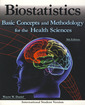Couverture de l'ouvrage Biostatistics : Basic concepts and methodology for the health sciences