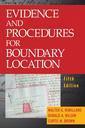 Couverture de l'ouvrage Evidence and procedures for boundary location, 