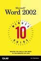 Couverture de l'ouvrage Ten minute guide to ms word 2002