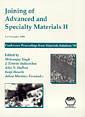 Couverture de l'ouvrage Joining of advanced & specialty materials II, 2nd intl conf, Cincinnatti, 1.4/11/1999