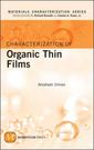 Couverture de l'ouvrage Characterization of organic thin films 