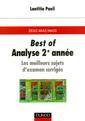 Couverture de l'ouvrage Best of Analyse 2è année : les meilleurs sujets d'examen corrigés (Sciences Sup)
