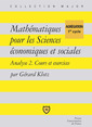 Couverture de l'ouvrage Mathématiques pour les sciences économiques et sociales